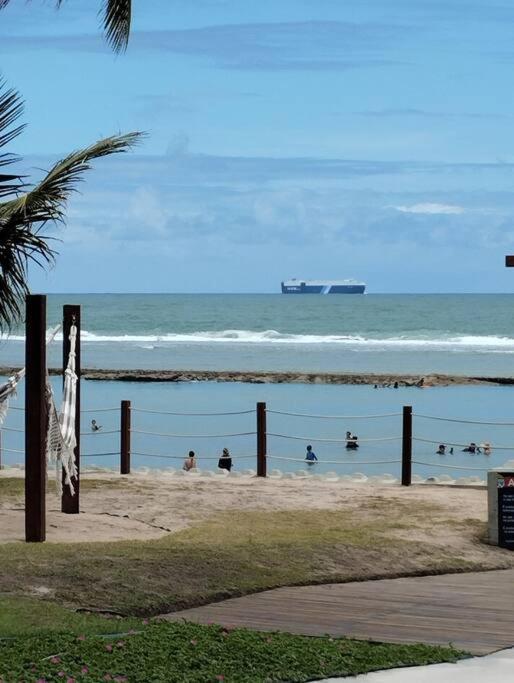 Apt Beira Mar Em Muro Alto Ao Lado Do Nanai Pôrto das Galinhas エクステリア 写真