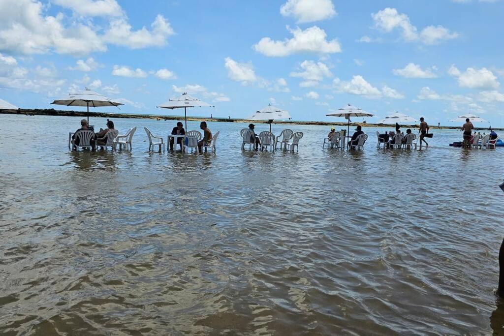 Apt Beira Mar Em Muro Alto Ao Lado Do Nanai Pôrto das Galinhas エクステリア 写真